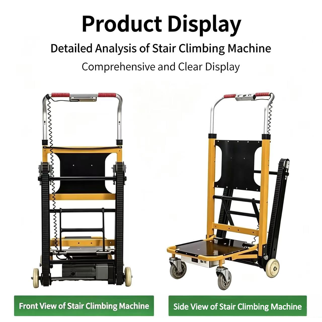 Electric Stair Climbing Cart, Motorized Stair Climber Hand Truck for Moving Heavy Loads Up and Down Stairs