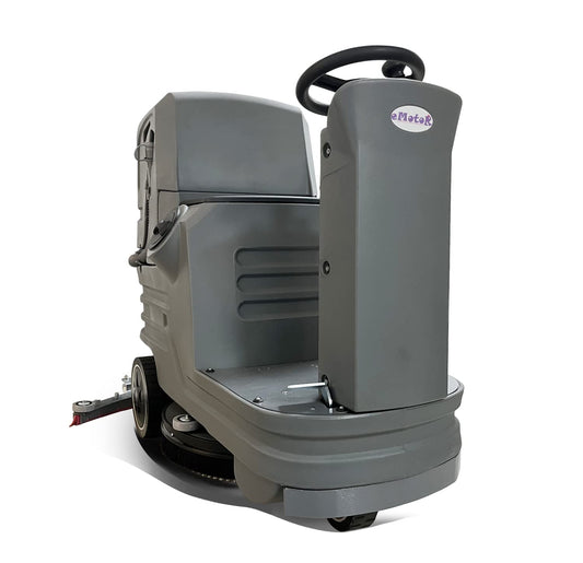 Emotor Ride-On Floor Scrubber Machine 21" Brush w/ 38 Inch Squeegee, 21.1 Gallon Tank Automatic Commercial Riding Floor Cleaning Scrubber, Strong Vaccum Motor 550W Cleaning Efficiency 52,204 ft²/hr
