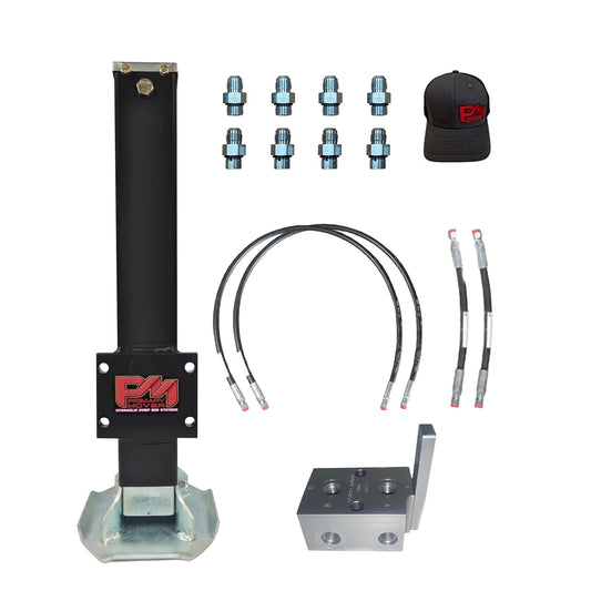 Hydraulic Trailer Jack (12,000 lb) - Power Jack 12K Double Acting, Lift Trailer Jack Stand Kit (12k Jack Bolt On) PFJ-1-MB-ADS-K