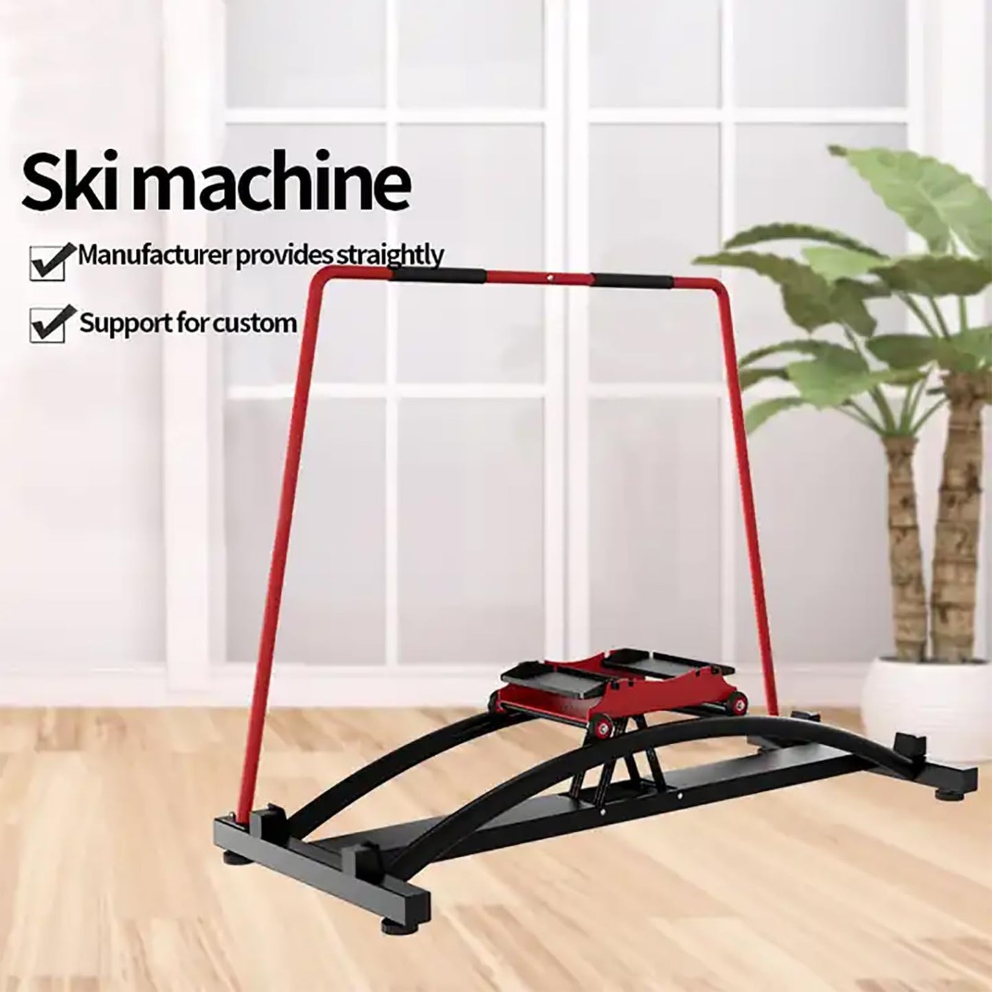 Ski Exercise Equipment, Ski Fitness Machine with Anti-Slip Handle, Accurate Simulation Skiing and Support Multiple Training Modes, Strong Load Capacity and Reduce Low Loss, for Skiing, Skating