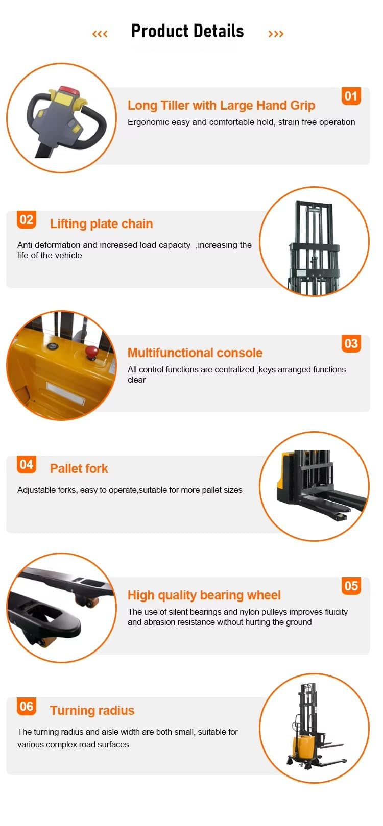 Full Electric Small Pallet Stacker, Standing Mini Forklift, 1.5–2 Ton Electric Stacker with 2m 3m 4.5m Lifting Height Options, Adjustable Forks, PU Wheels, Warehouse Material Handling Equipment