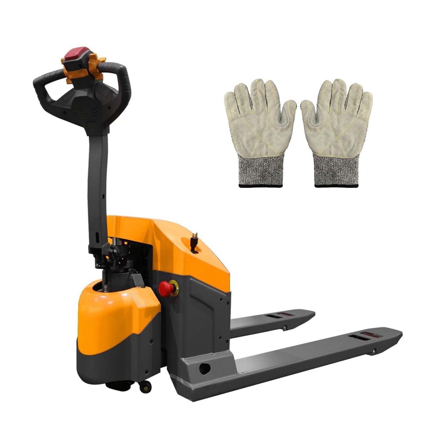 APOLLOLIFT Full Electric Pallet Jack, 4400lbs Capacity 48" x 27" Fork Size Pallet Truck with Emergency Key Switch for Narrow Space