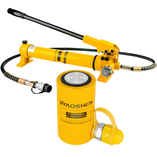 HYADSHEN 30 ton Hydraulic Cylinder Jack Sets Porta Power Ram Jack Kit with CP-700 Hydraulic Hand Pump, 2” Stroke Hydraulic Cylinder Jack Single Acting Lifting Cylinder Retract Automatically