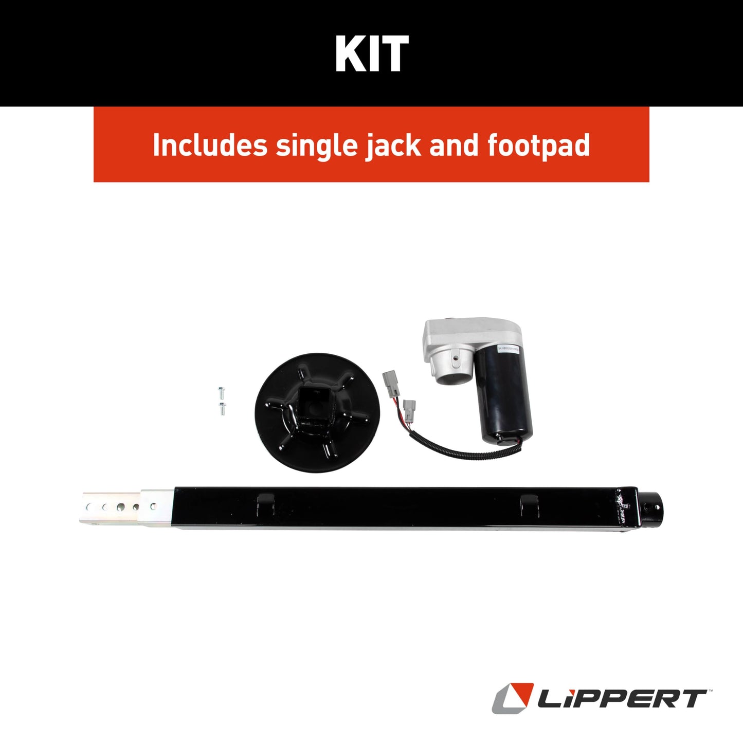 Lippert Ground Control 3.0 Automatic 5th Wheel RV Leveling System Front Hall Effect Jack for Right or Left Leg Replacement with 5,000-lb. Load Capacity - 305340