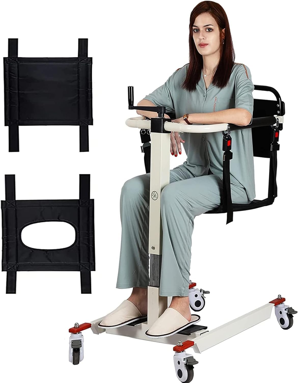 Patient Lift Transfer Chair, Transfer Lift Chair for Disabled, Portable Car Transfer Lift Bed to Wheelchair Transfer Devices, Transfer Chair for Elderly & Disabled (A)