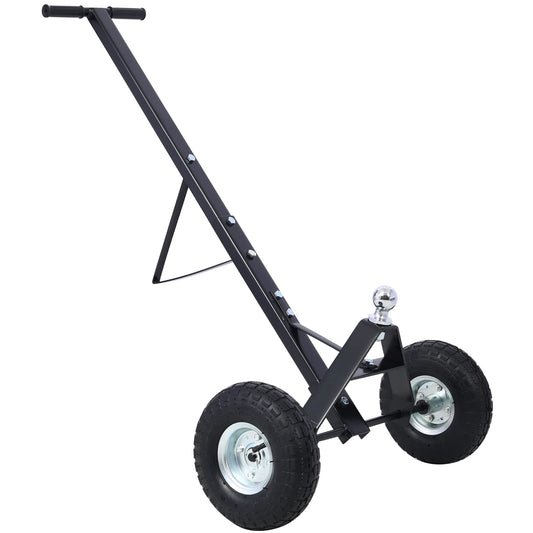 Heavy-Duty Steel Trailer Dolly - 600 Lb Load Capacity, Pneumatic Wheels, 44" Handle for Easy Maneuvering of Boat, Utility, and Jet Ski Trailers (Black)