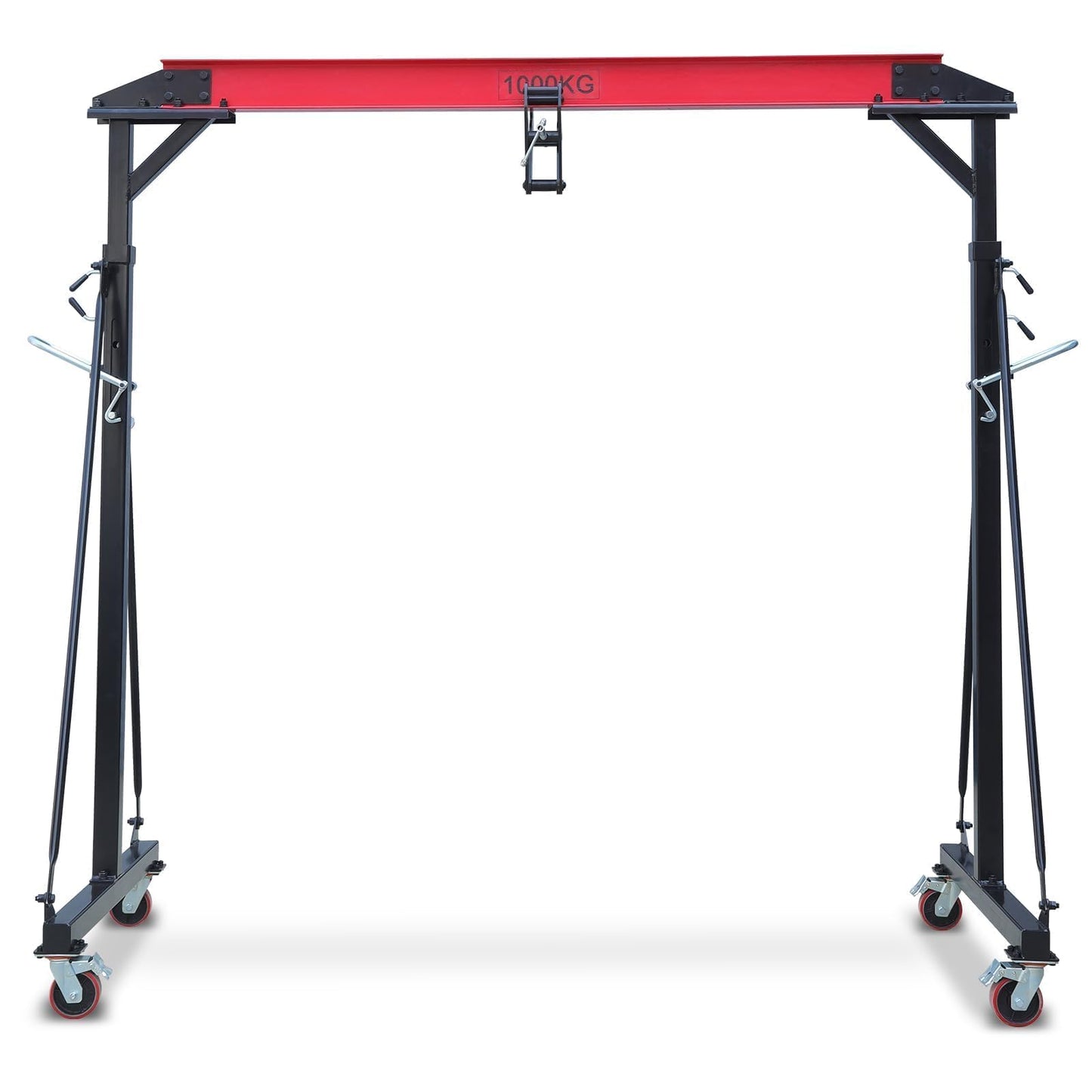 Gantry Cranes, Portable Shop Hoist with 360°, 2000LBS Gantry CraneAdjustable Height from 96.5 to 143.7,Lifting Equipment for Factories, Warehouses, Garage