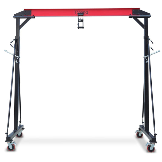 Gantry Cranes, Portable Shop Hoist with 360°, 2000LBS Gantry CraneAdjustable Height from 96.5 to 143.7,Lifting Equipment for Factories, Warehouses, Garage