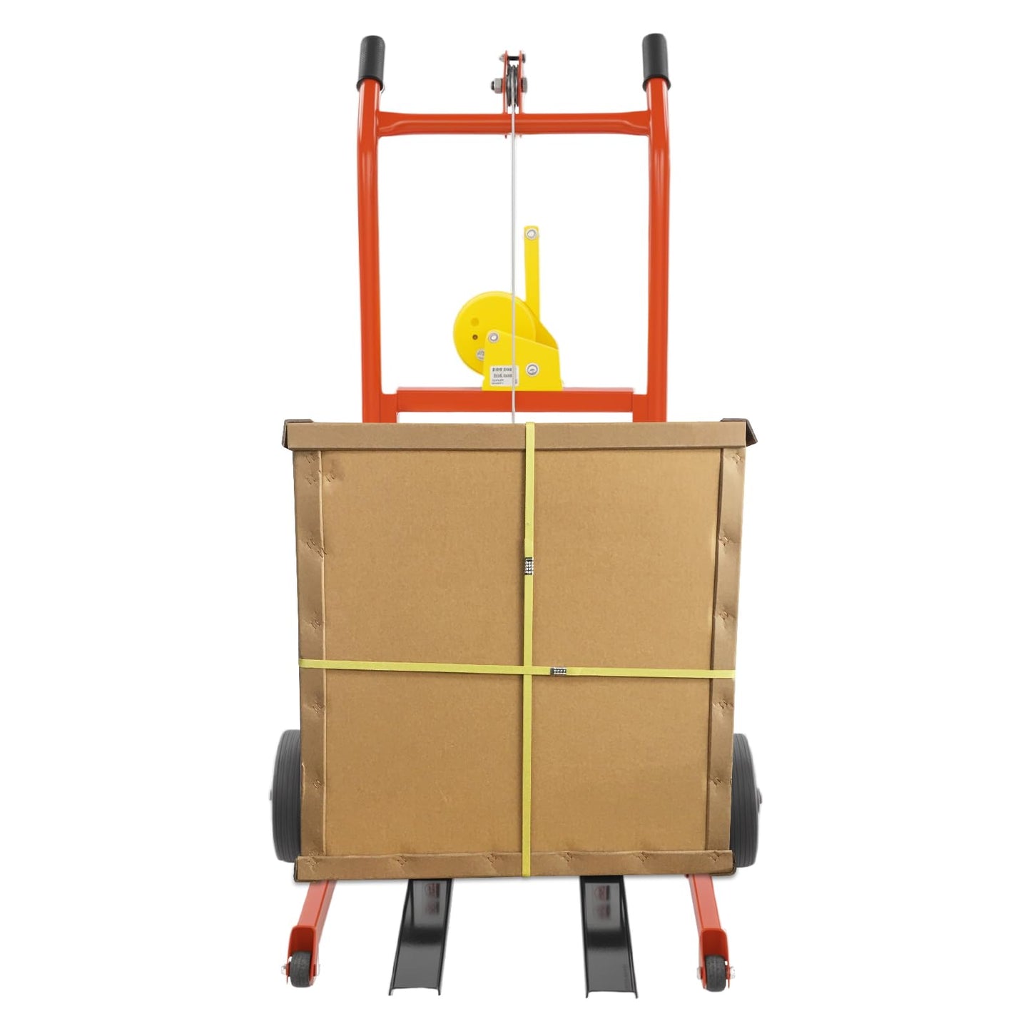 DYNAMI Material Lift Winch Stacker with Adjustable Forks, 330 Lbs Capacity Hydraulic Lift Pallet Truck Dolly,40in Max Height, for Cargo Transport, Warehouse, Garage, Workshop