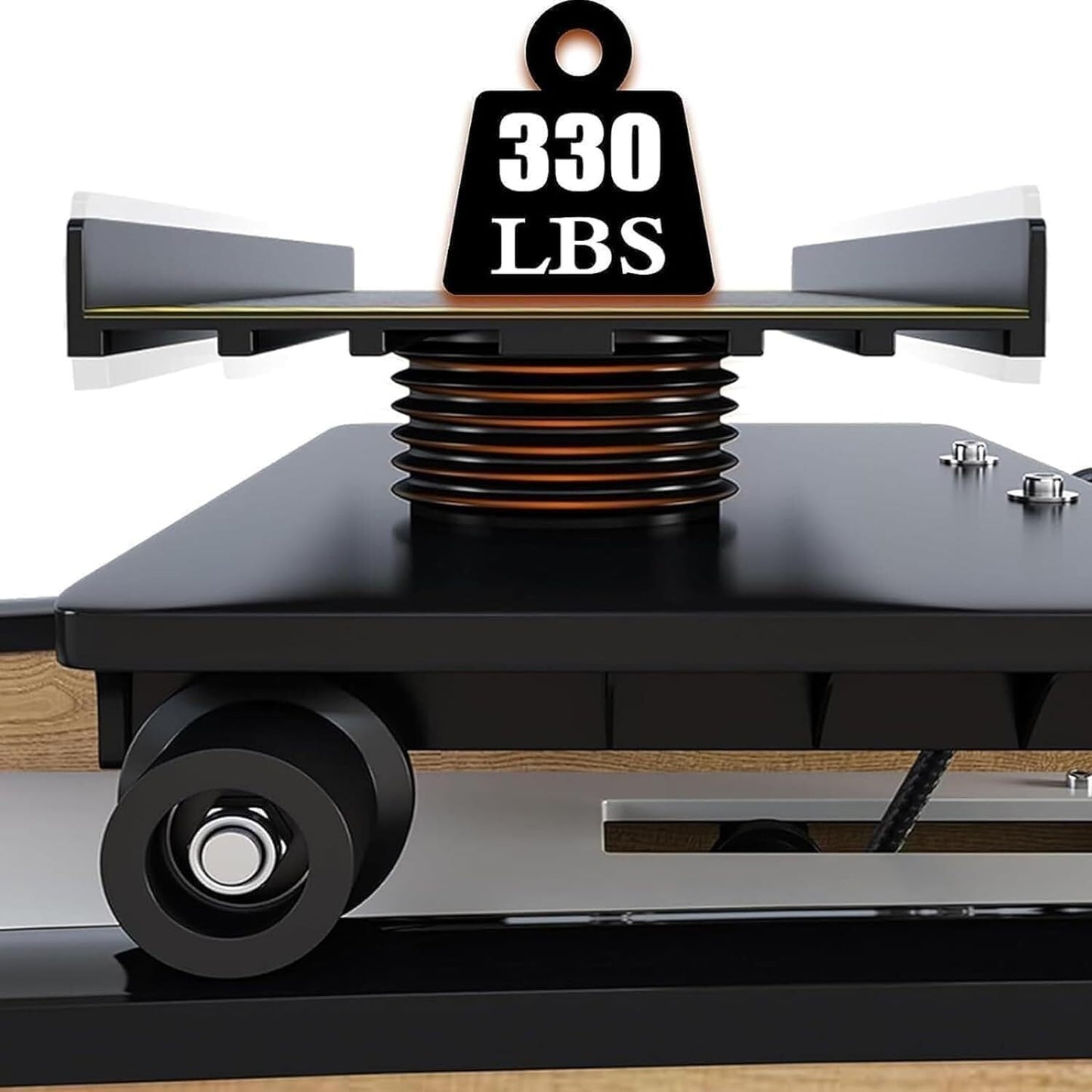 ZIJINGM Indoor Ski Machine, Simulated Ski Exercise Machine, Professional Indoor Fitness Equipment, 150kg Load-Bearing, 0-100kg Adjustable Resistance, for Workout Balance, Aerobic Training