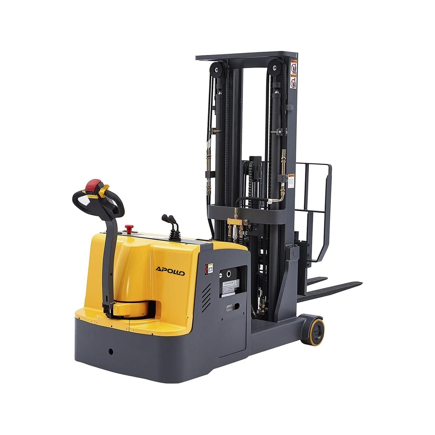 APOLLO Counterbalanced Electric Stacker Full Powered Forklift 3300lbs Capacity 177''Lifting Height Material Lift