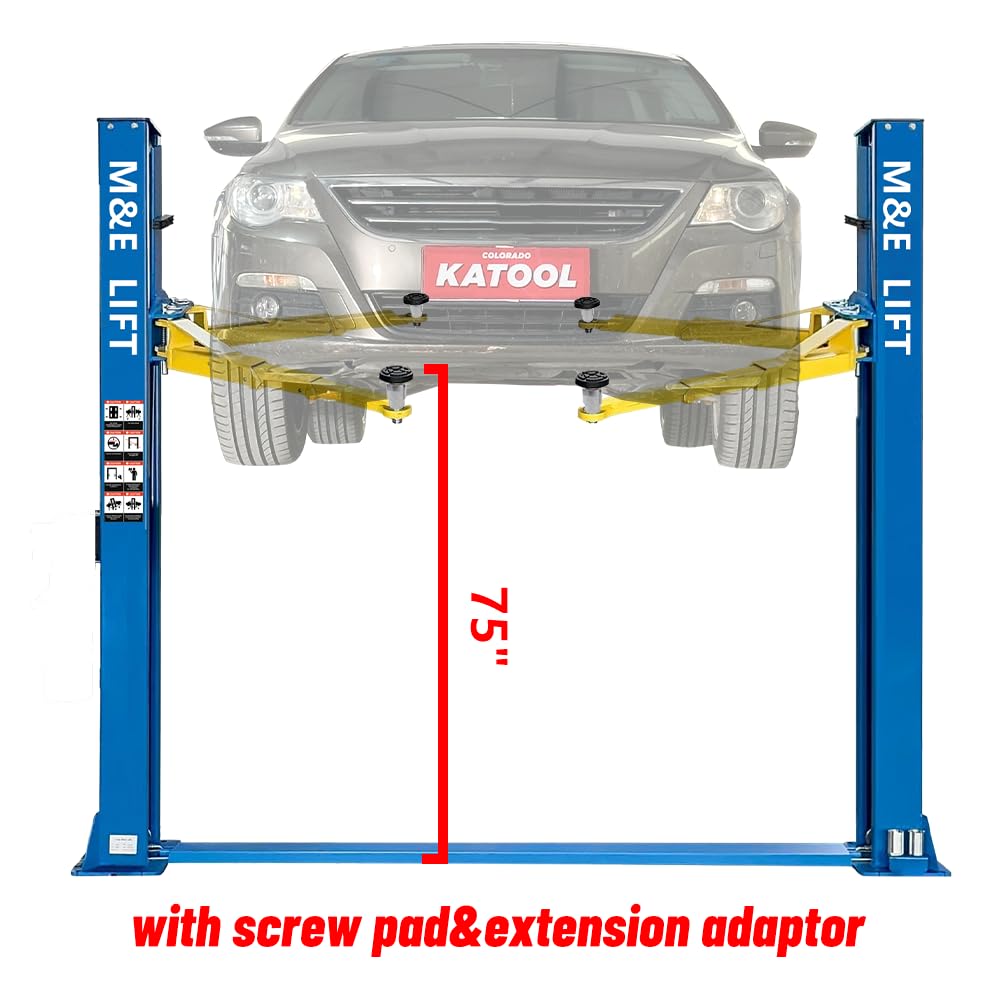 ME 110V 11000lbs 2 Post Lift Car Lift Lifting Height 74.8" Auto Truck Hoist Two Post Car Lift for Shop Repair ME-H110YS-110V