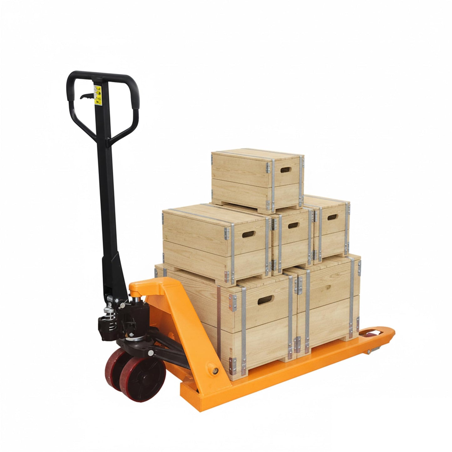 Kaixun Manual Pallet Jack Truck, 6600lbs Capacity 27" W x 48" L Forks, Dual PU Wheels, Heavy-Duty Pallet Truck for Warehouse
