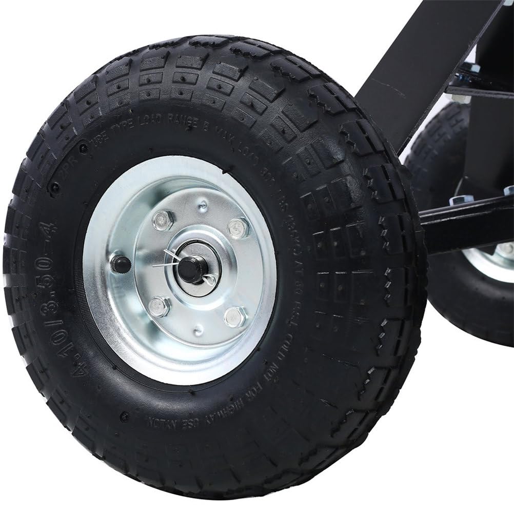 CWKISS Heavy Duty Trailer Dolly with 10" Pneumatic Tires, 800 lbs Load Capacity, 44" Long Handle & 1-7/8" Hitch Ball, Manual Steel Tow Dolly for Boat, Utility, Jet Ski, and Cargo Trailers,Black