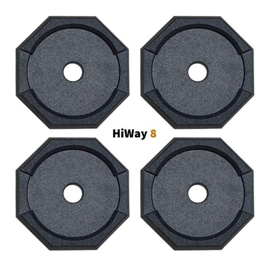 SnapPad HiWay RV Leveling Pads - Permanent Jack Stabilizers for RVs - 8" Round Leveling Jack Pads for HWH Leveling System - Heavy Duty Replacement for Blocks - Made in The USA (4-Pack)