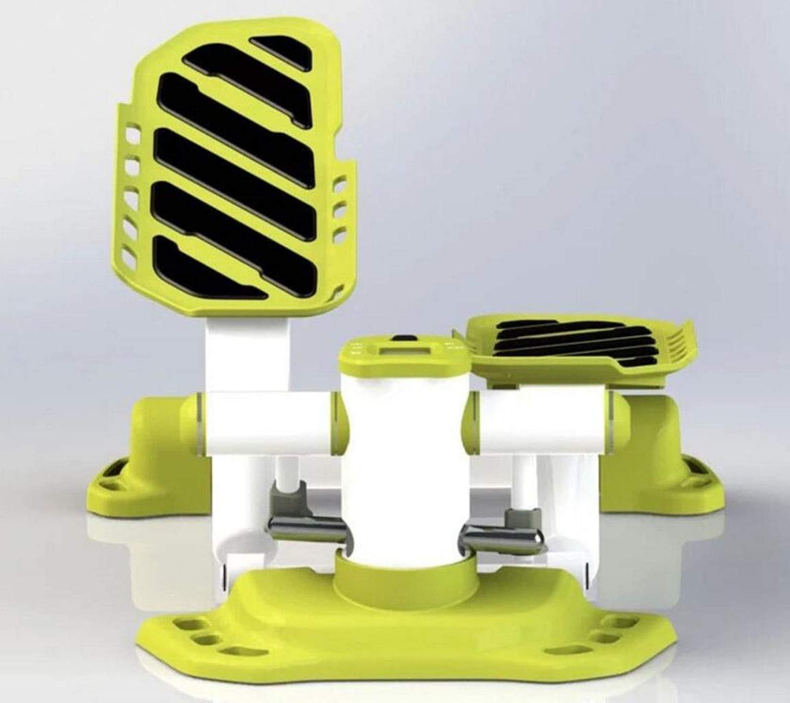 Stepper,Stepper Machine with Training Tapes Stepper Training Device with Adjustable Resi and Wireless Console Stair Stepper Exercise Stepper Machine Sunny Health Fitness (Green One Size)