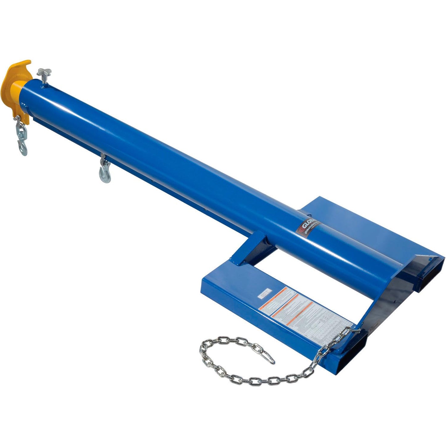 Global Industrial Forklift Telescoping Jib Boom Crane, Adjustable 86-1/4" to 153-3/4" Length Range, 4000 Lb. Capacity, Moves Heavy, Awkward or Long Loads