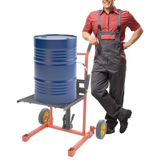 Hydraulic Material Lift Pallet Truck, 440 lbs/450 lbs/577lbs Material Lift Pallet Stacker with 2 Casters, Manual Stacker, Hydraulic Pallet Truck Dolly for Warehouse, Workshop (Max 36in, 577 lbs)