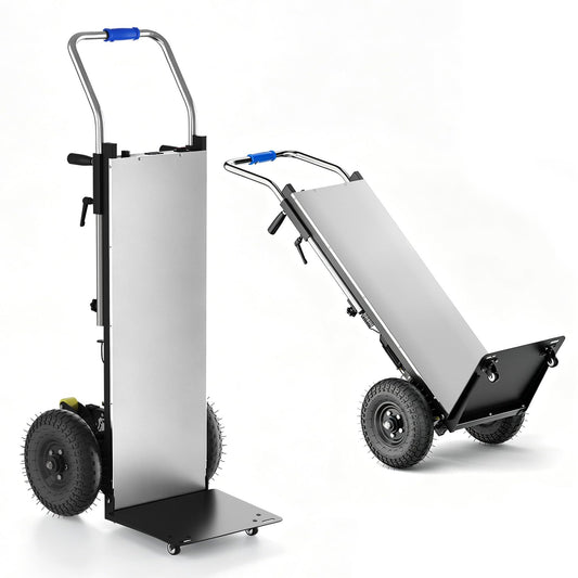 Electric Stair Climbing Dolly, Powered Hand Trucks 1300W Heavy Duty Stair Cart with Safety Rope for Furniture Logistics Warehouse