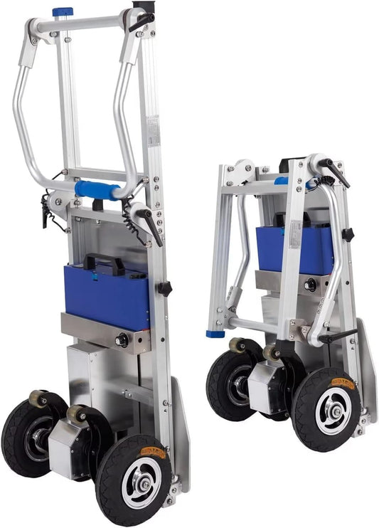 RXFSP 440LB Capacity Electric Stair Climbing Hand Truck 400W Aluminum Heavy-Duty Motorized Dolly for Straight & Curved Stairs, Effortless Heavy Load Transport