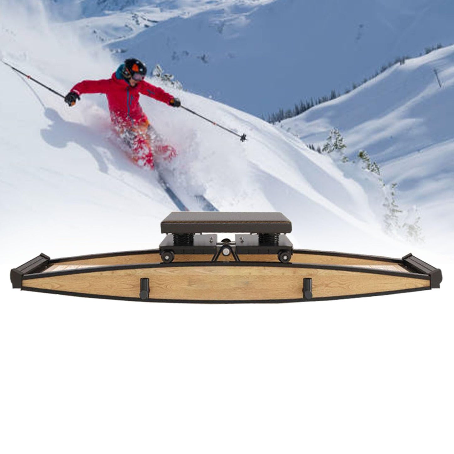 Ski Machine,Snowboard Simulator, Ski Exercise Machine Leg Cardio Fitness Gym Trainer Women Pelvic Floor Recovery Max Supported 330LB