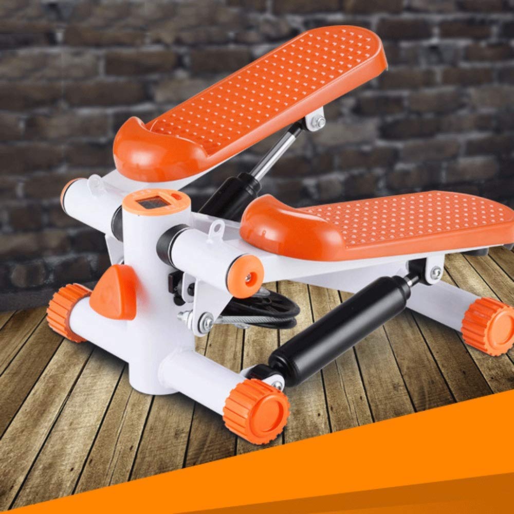 ZHCWEP Stepper,Stepper - Orange, Black Fitness Stair Stepper, Mini Stepper Fitness Cardio Exercise Trainer, Adjustable Height Stepper Machine with Twisting Action