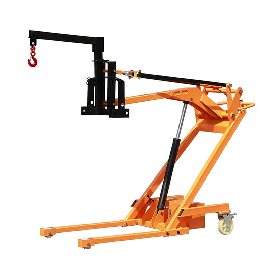 Foldable Material Handling Truck, Fully Electric Stacker, Portable Telescopic Arm Forklift, 1100-1154 lbs Capacity, Ideal for Factory Workshops & Supermarkets