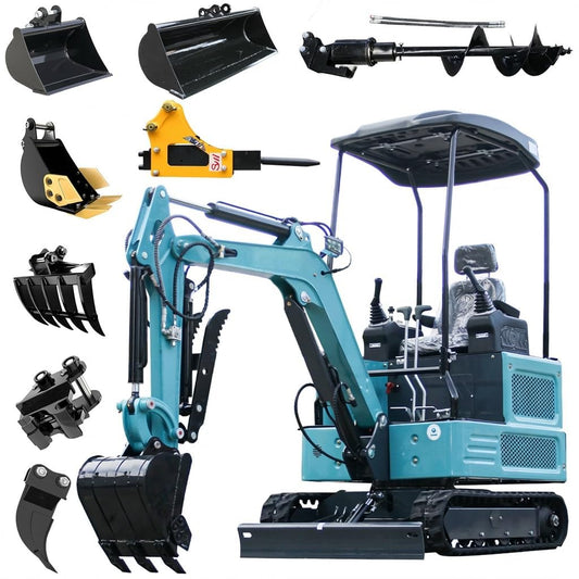 DS-180, 1.8 Ton New Pilot Control KubotaEnigne Diesel Mini Excavator, Digging Machine Attachments as Photos, Include Delivery & Unloading, 12 Months Parts Replacement Service