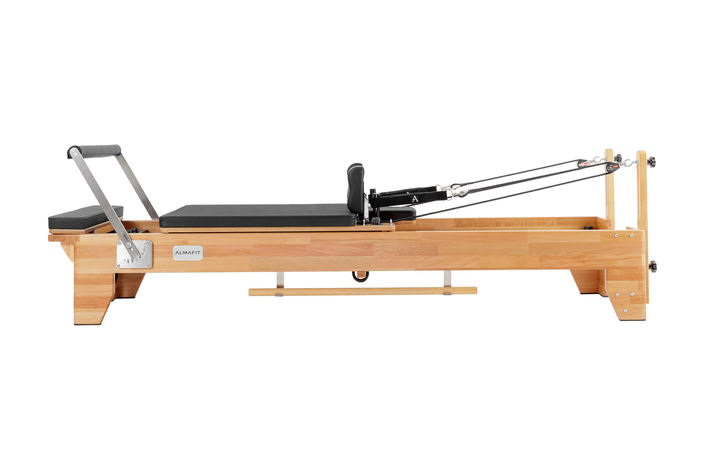 Pilates Reformer Machine with Sitting Box & Jumpboard – Adjustable Resistance, Durable Black PVC Upholstery – Ideal for Home or Studio Workouts | (Summer Sale)