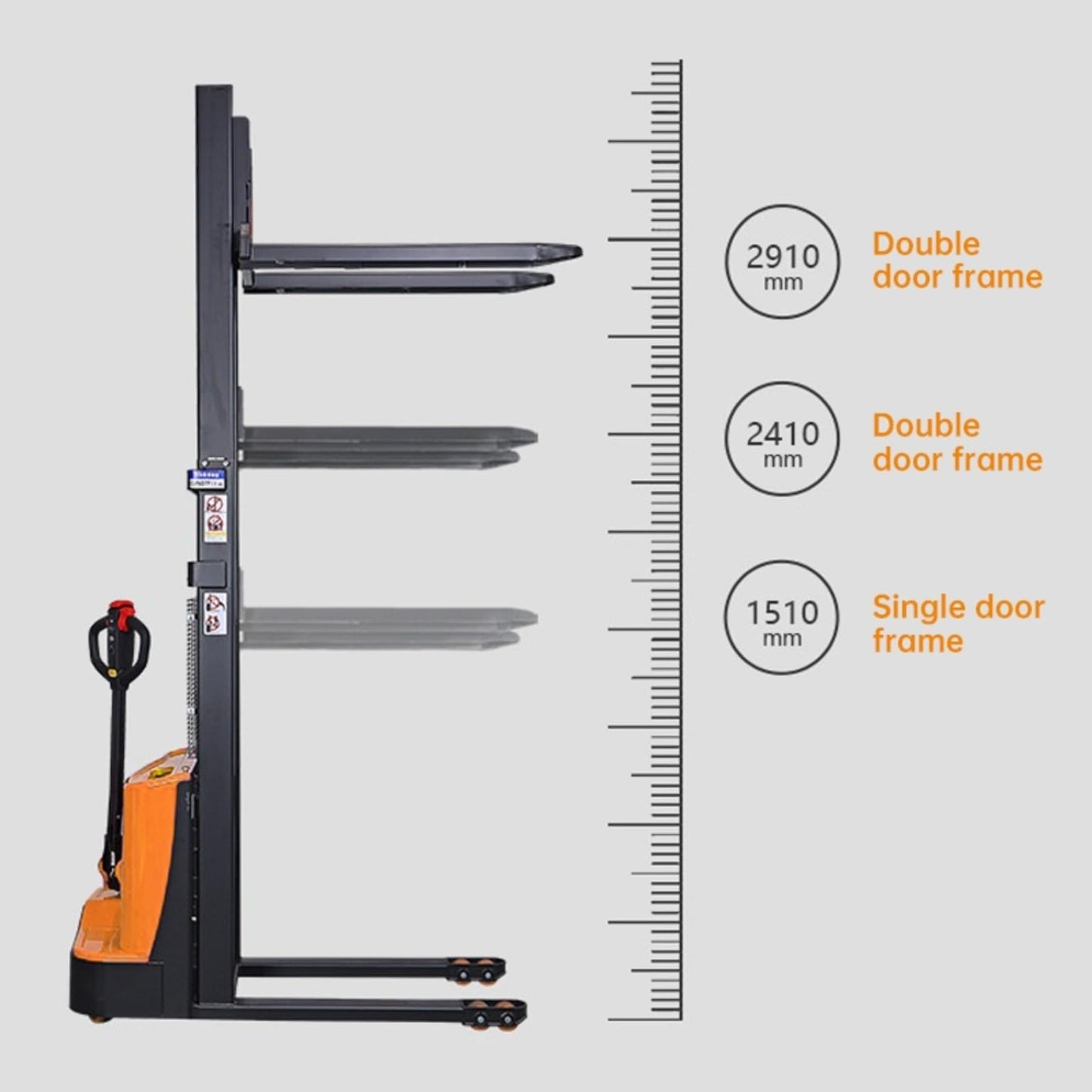 Electric Pallet Truck Stacker, Battery Powered Forklift Lift Truck, Walk Behind Hydraulic Stacking Equipment, Warehouse Pallet Handling Machine, Material Handling System