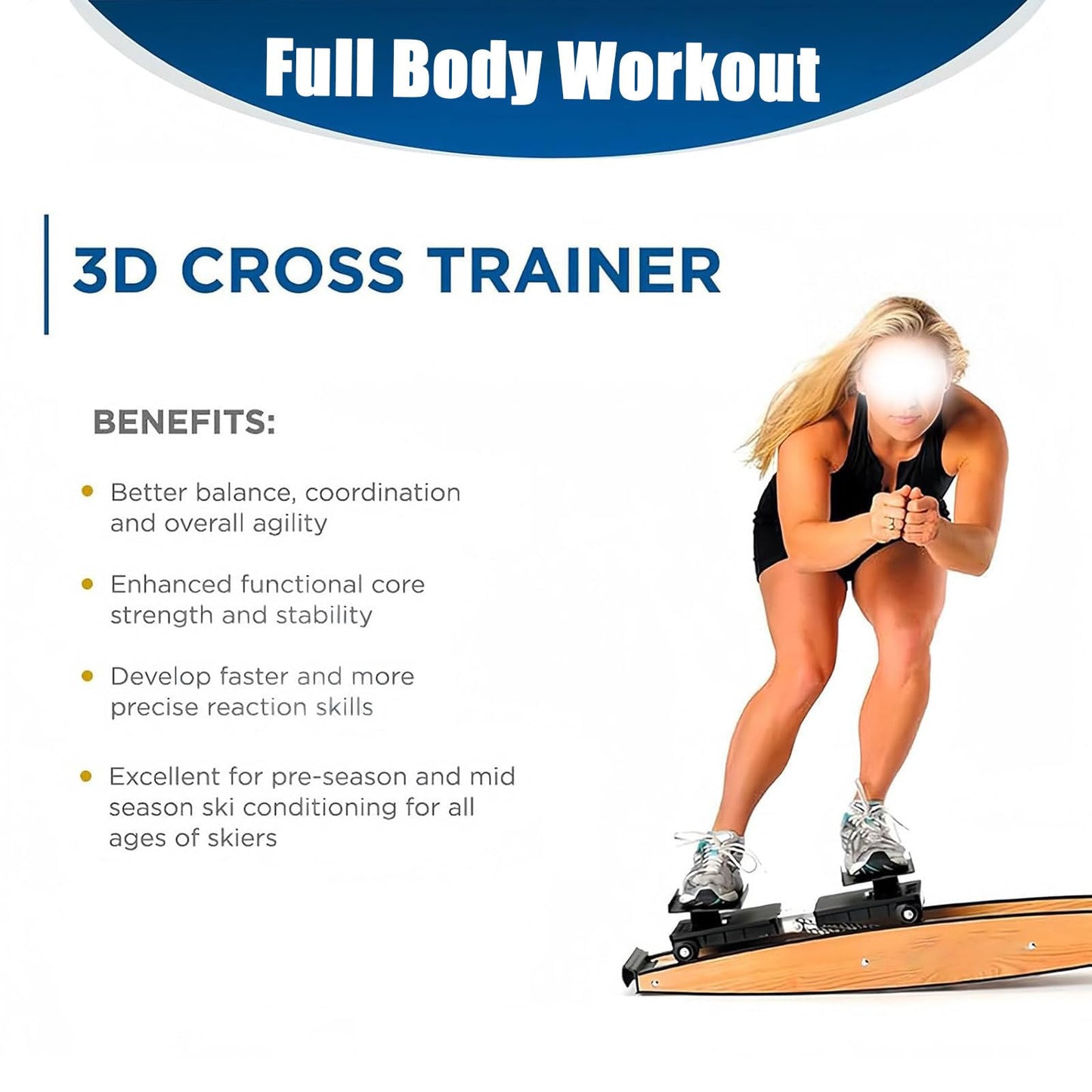 Indoor Simulated Ski Machine,Ski Exercise Machine,Indoor Simulated Ski Machine,Fitness Machine for Home Gym Workout,with Ski Poles and Mats,for Indoor Beginner Gym Training
