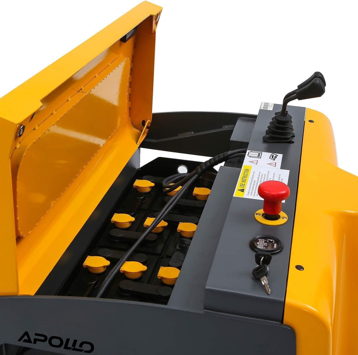 APOLLO Counterbalanced Electric Stacker Full Powered Forklift 3300lbs Capacity 177''Lifting Height Material Lift