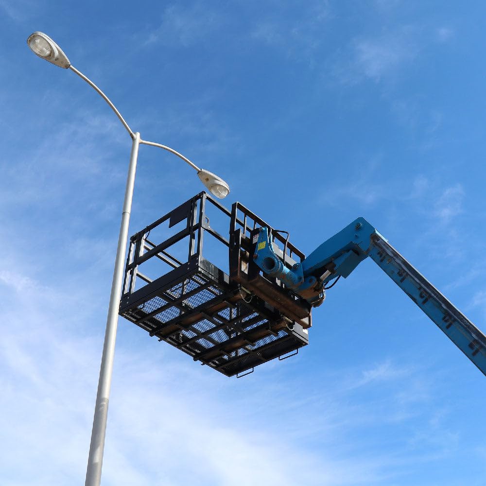 Titan Attachments 4' x 6' Mesh Telehandler Work Platform, Man Safety Basket, Forklift Attachment, Safety Cage