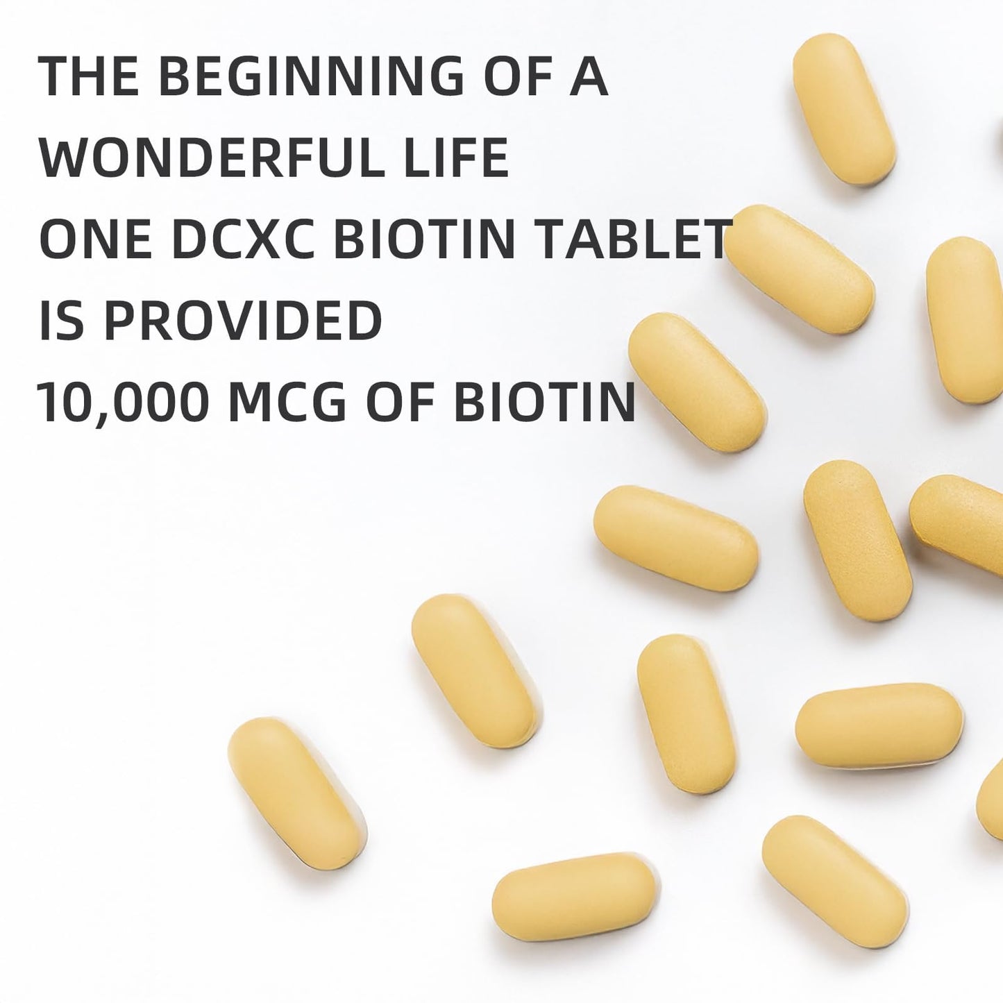 DCXC Biotin Collagen Supplement,Supports Healthy Hair, Skin and Nails, Biotin Collagen Peptide,60 Tablets, One Bottle