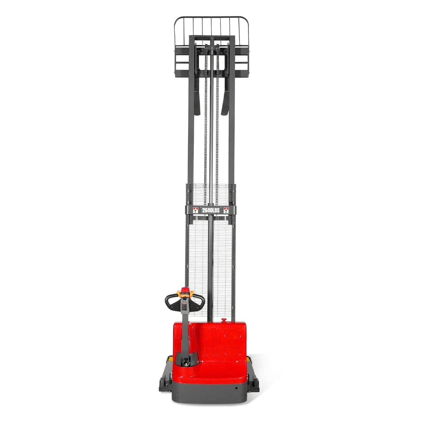 MechMaxx 2640lbs Lithium-ion Electric Straddle Stacker, 138" Lift, Adjustable Legs & Forks, Model F26-138S