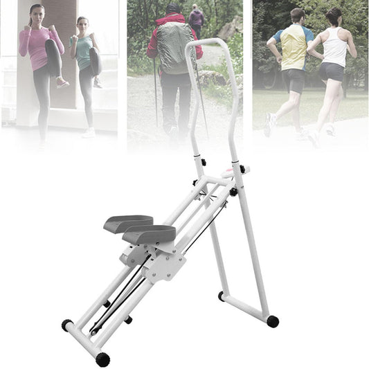 Home Stair Stepper with Handlebar, Folding Climber Workout Machine for Full-Body Workout, Portable Vertical Climber with Extended Step Range and Adjustable Height