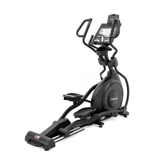 Elliptical Exercise Machine by Sole Fitness, Home Workout Equipment for Cardio, Running, and Walking, 13.3" Touch Screen, 20" Stride Length, Bluetooth, and Heart Rate Monitoring (Sole E98)