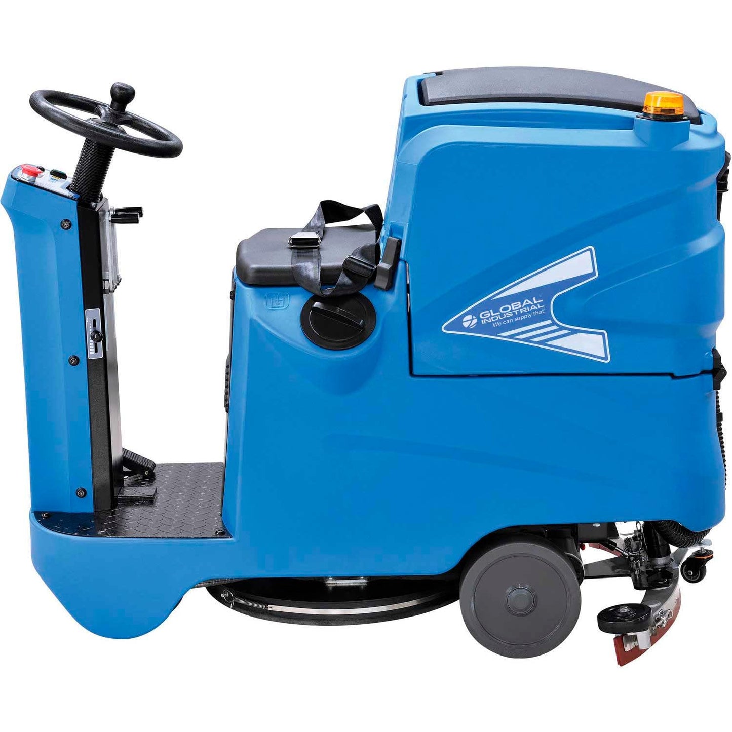 Global Industrial Automatic Ride-On Floor Scrubber with 22" Cleaning Path, (2) 12V 100Ah Batteries, 4.5 Hour Run Time, Industrial Commercial Floor Scrubber Machine