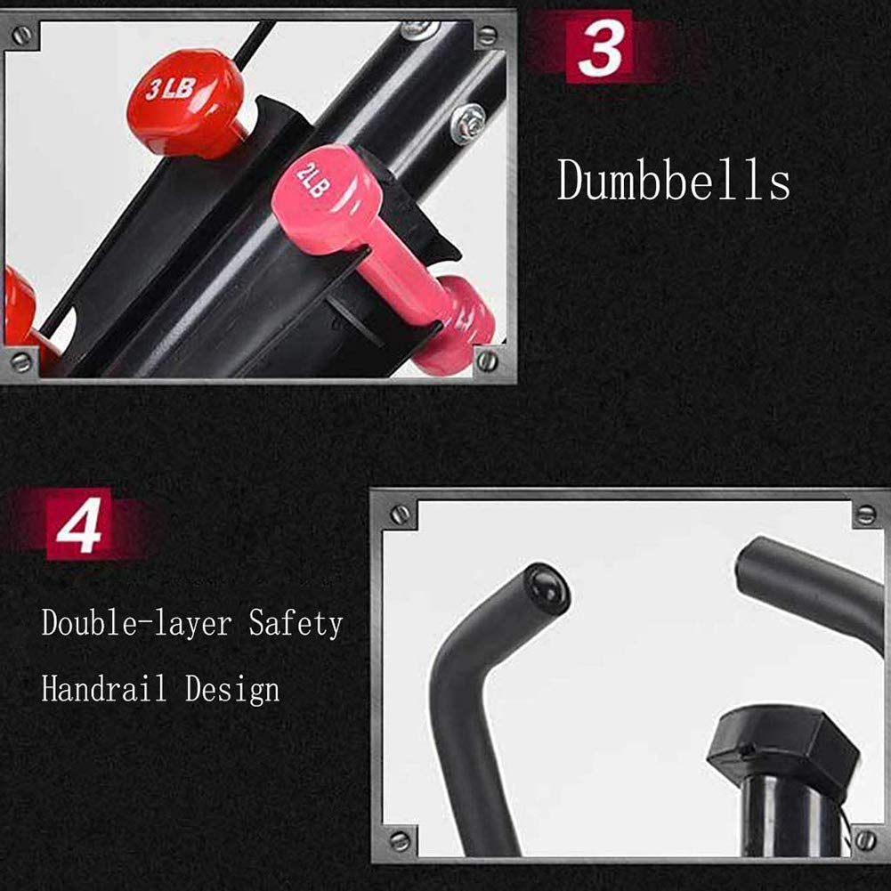 Stepper,Home Fitness Machine - Stair Swing Legs Trainer Machine with Wireless Training Computer and Handrail - Up-Down for Beginners and Advanced Users