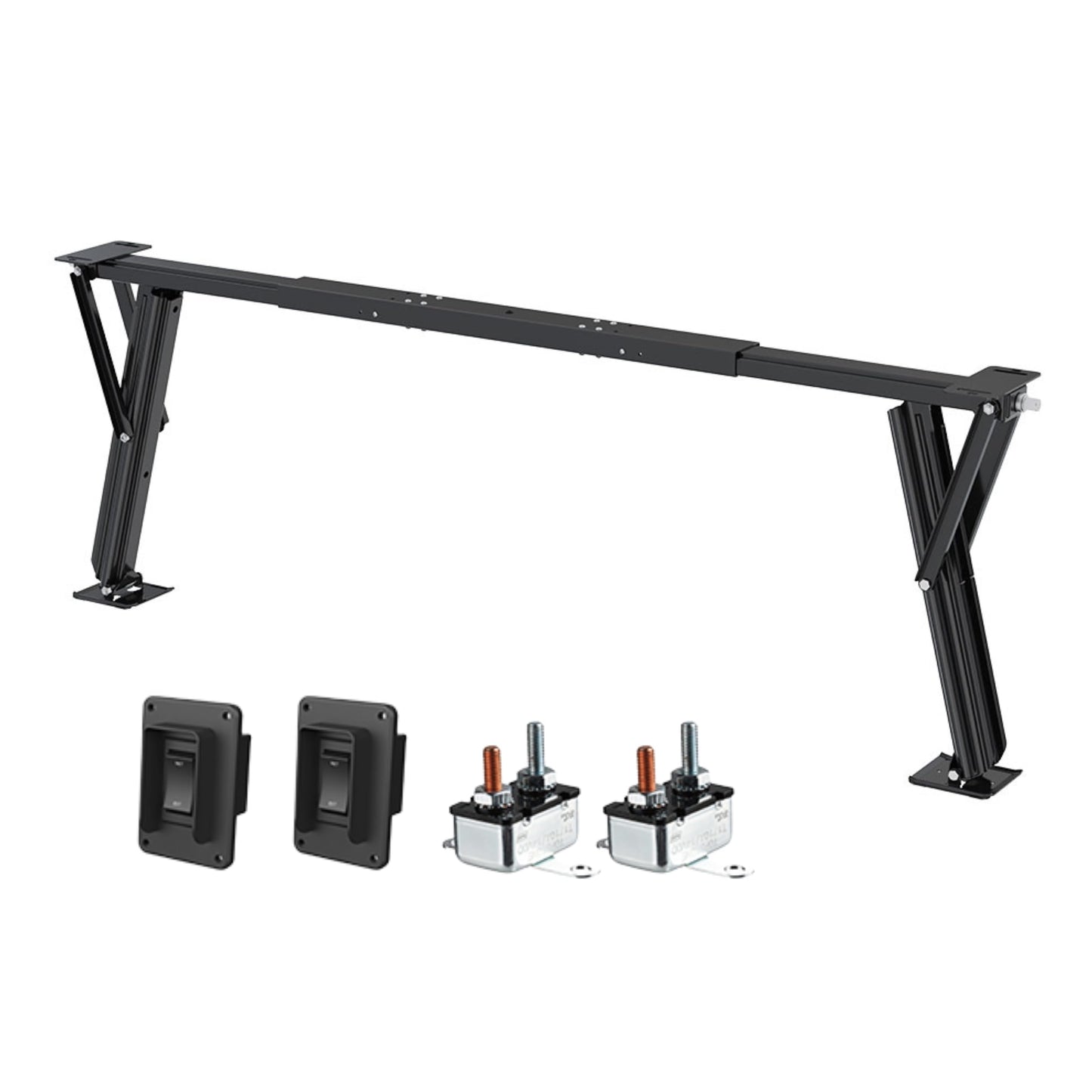 SEAFLO 12V High-Speed Electrical Powered Stabilizing Jack, 4,000 Lbs Static Load Capacity, Heavy-Duty Powder-Coated Steel, Up to 25” Extension, Waterproof Motor, Corrosion-Resistant, 4-Year Warranty