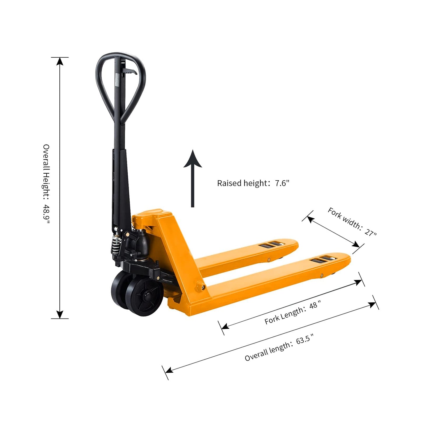 Tory Carrier Pallet Jack 11000lbs Capacity, Heavy Duty Manual Pallet Truck 48" x 27" Forks