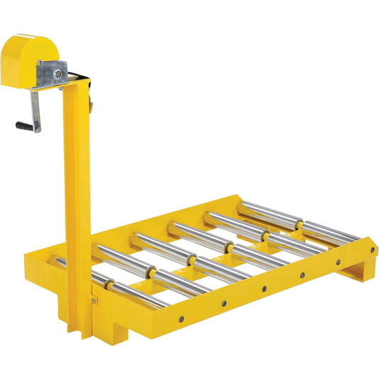 Global Industrial Forklift Battery Transfer Platform, 4000 Lbs Platform Capacity, 1000 Lbs Winch Capacity, 40" L x 28" W Deck, Steel Construction, Yellow