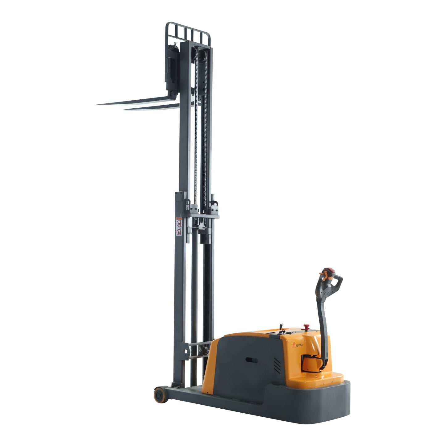 Aequanta Full Electric Counterbalanced Stacker 3300lbs Capacity, 118" Lifting Height Walkie Stacker, Powered Drive and Lift Forklifts