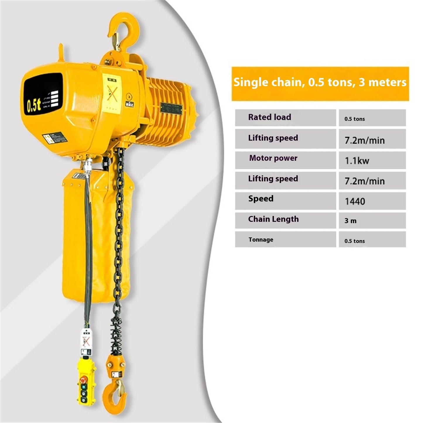 PPOIUYK Lifting Hoist 0.5-ton Electric Hoist Chain-Type Gantry Crane(118inch)