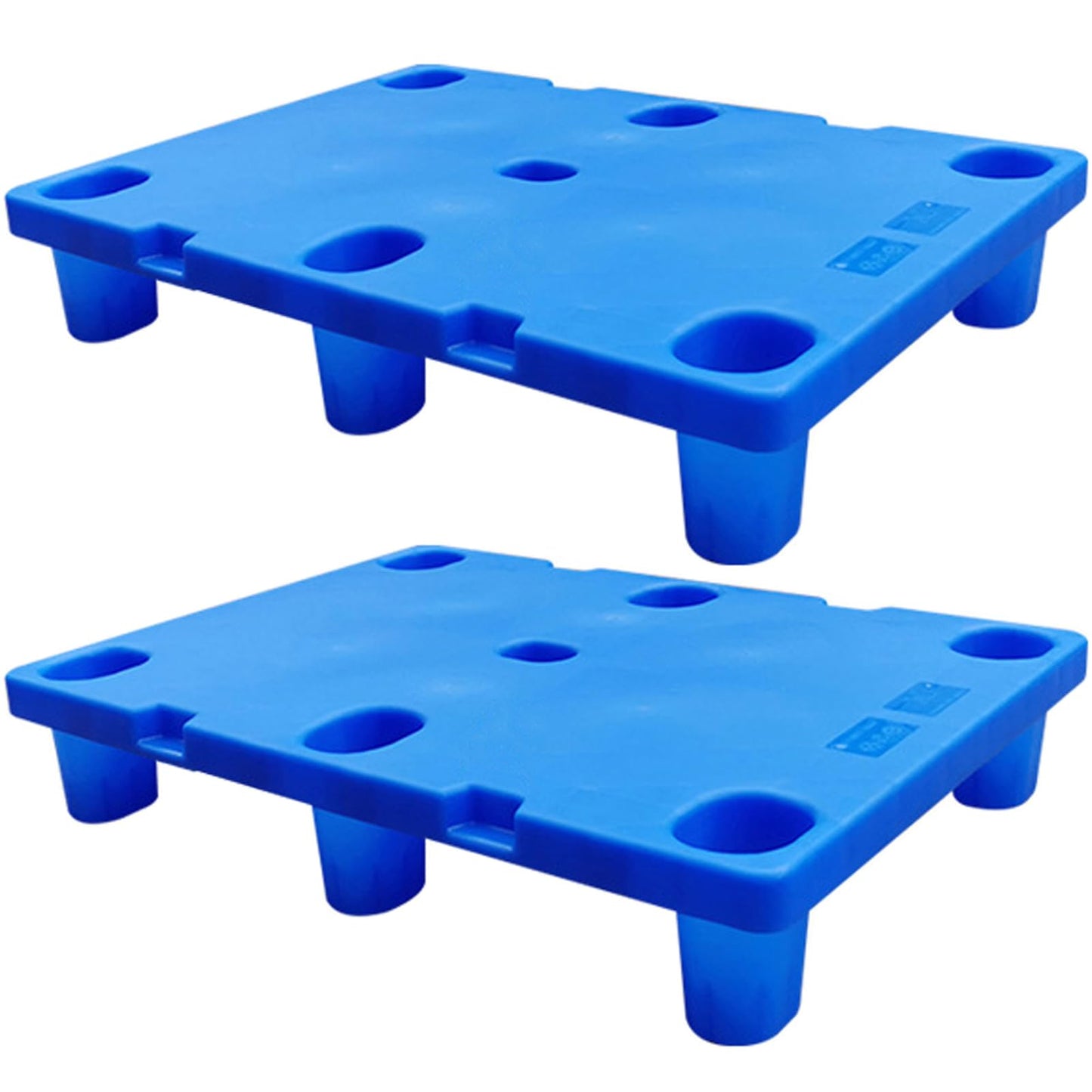 Plastic Pallet, Plastic Shipping Pallet with 1102 lb Dynamic/1764 lb Static Load, Industrial Plastic Pallet, 31.5" x 23.6" x 5.5" for Warehouse Use, Stackable with Nestable Design, Reusable, Blue