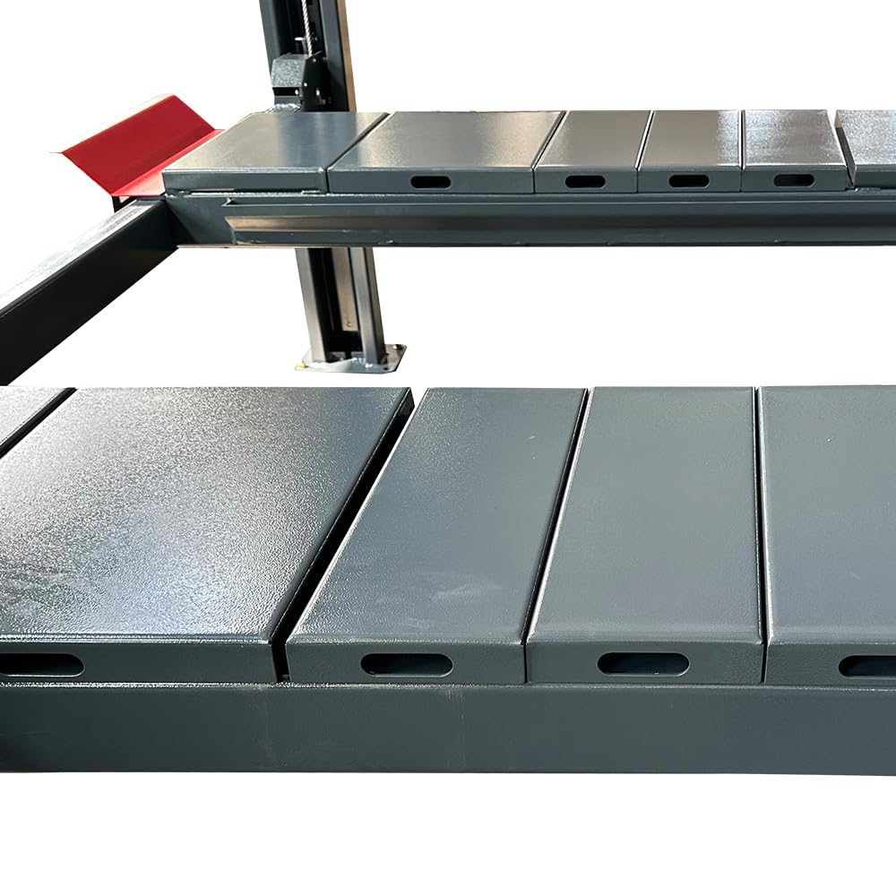 KT-4H120X 12,000 lbs 220V 4-Post Lift Car Truck Repair Alignment Four Post Lift with 7000 lbs Rolling Jack, 79" Drive-Thru Height, CE Certified
