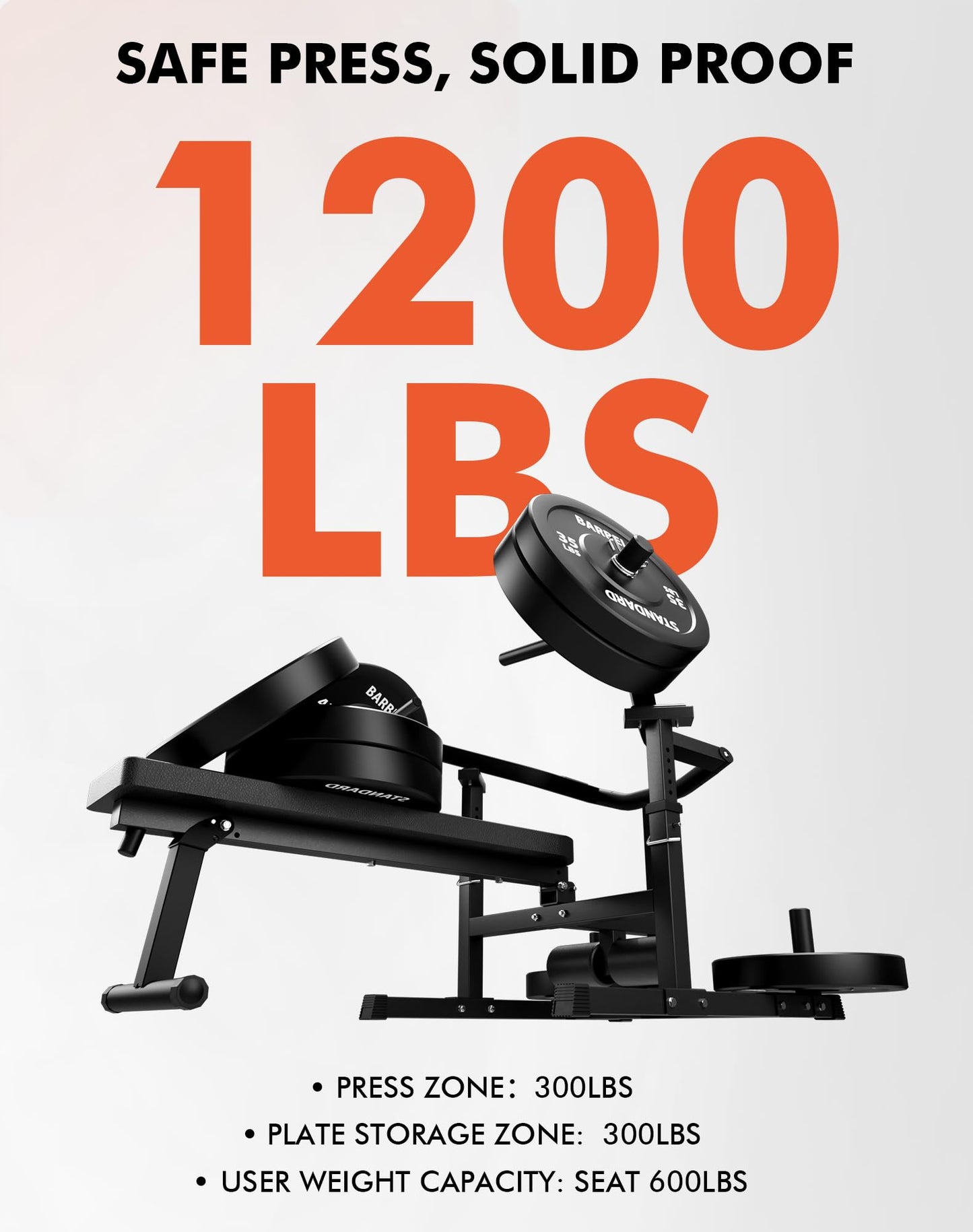 GMWD Chest Press Machine, Bench Press Machine with Independent Converging Arms, Adjustable Flat Incline Bench for Chest, AB Workouts, Shoulder Home Gym Equipment