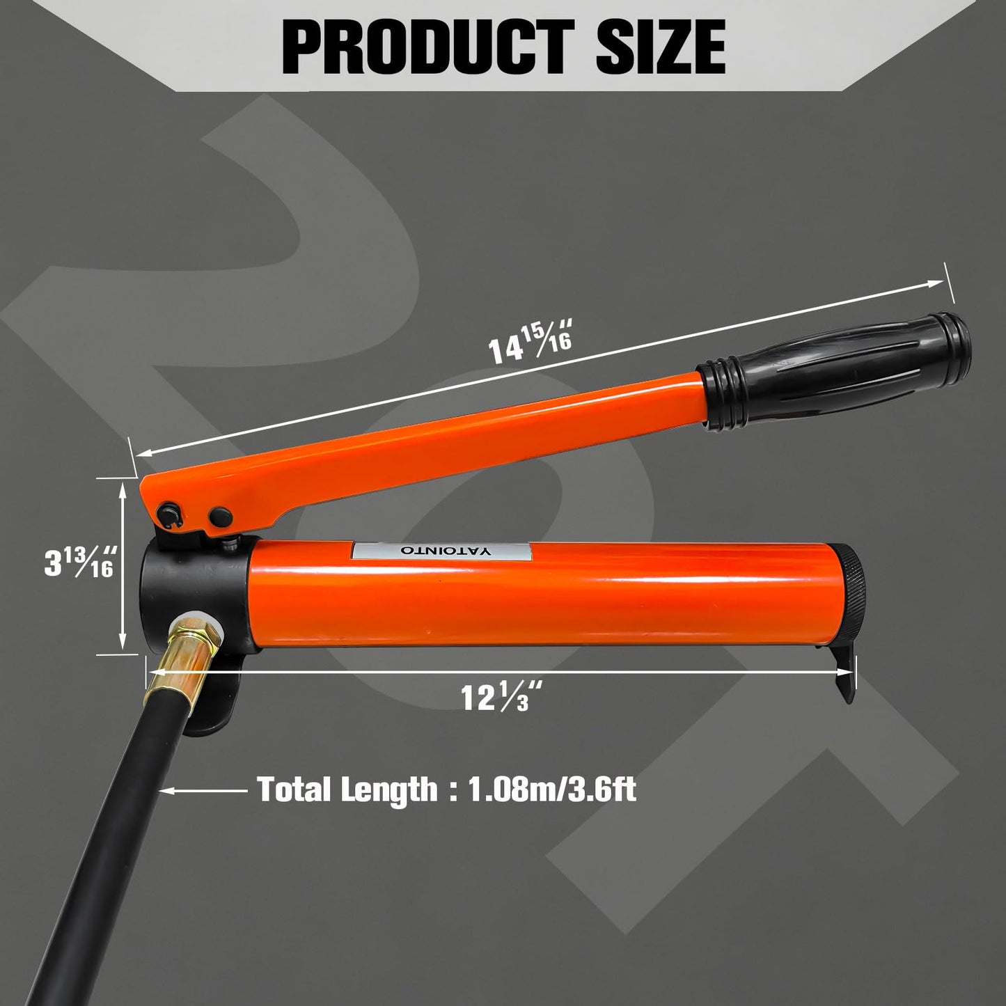 YATOINTO 20 Ton Low Profile Hydraulic Cylinder Jack Porta Power Ram 1.18" Stroke Hydraulic Jack for Short Distance Lifting & Leveling(Orange-Red)