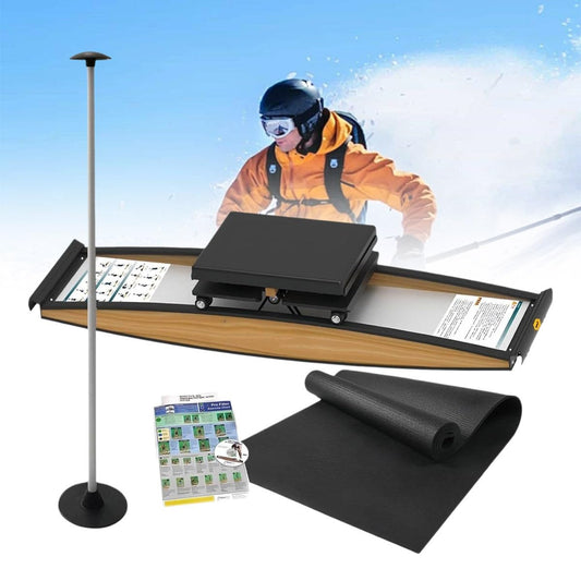 Gym Indoor Ski Simulator, Simulated Ski Trainer, Beginner Ski Exercise Machine, Fixed Base, 150kg Load, Waist Strength Training, for Indoor Beginner Gym Waist Strength Training