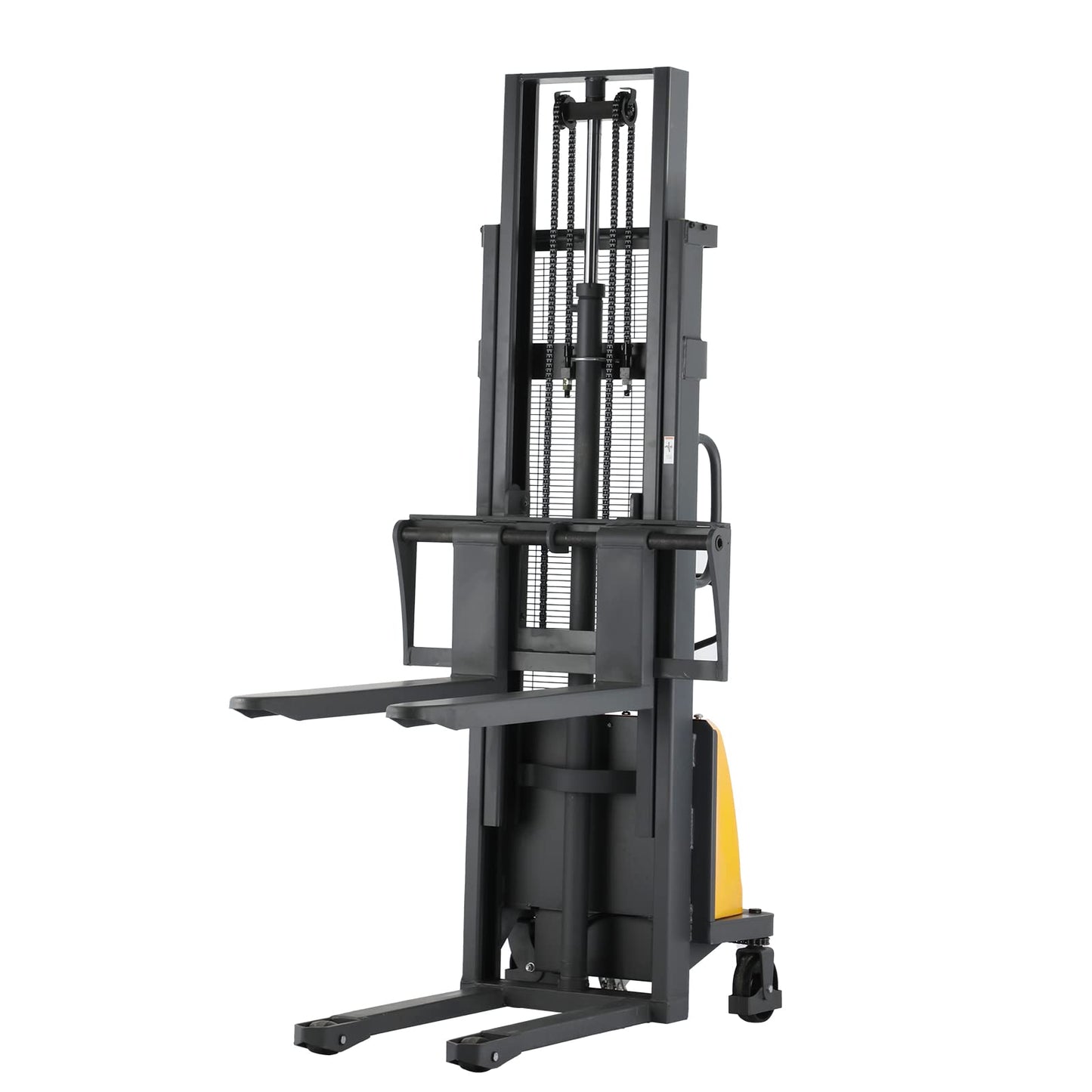 Aequanta Semi Electric Stacker 3300lbs Capacity 118" Max.Lifting Height Fixed Legs Pallet Stacker, Suitable for Open Bottom Pallet
